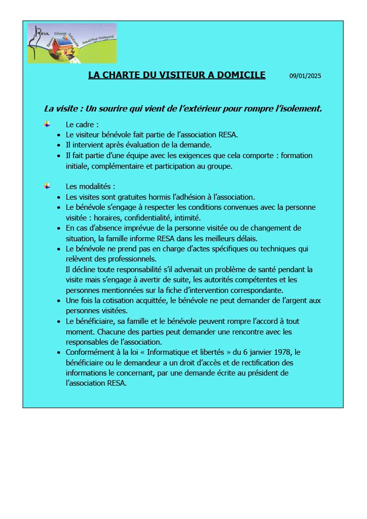 RESA, charte